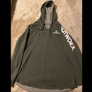 Worn Once HOTWORX Women’s V-Neck Sweatshirt w/ cute arm detail 2XL